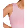 imageANRABESS Womens Crop Tank Tops High Neck Sleeveless Ribbed Knit Slim Fit Shirts 2026 Summer Casual Basic Workout ClothesPink
