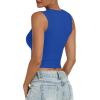 imageANRABESS Womens Crop Tank Tops High Neck Sleeveless Ribbed Knit Slim Fit Shirts 2026 Summer Casual Basic Workout ClothesRoyal Blue