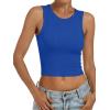 imageANRABESS Womens Crop Tank Tops High Neck Sleeveless Ribbed Knit Slim Fit Shirts 2026 Summer Casual Basic Workout ClothesRoyal Blue