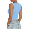 imageANRABESS Womens Crop Tank Tops High Neck Sleeveless Ribbed Knit Slim Fit Shirts 2026 Summer Casual Basic Workout ClothesSky Blue