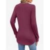 imageANRABESS Womens Henley Shirts Long Sleeve Tunic Tops 2025 Fall Fashion Outfits Ribbed Knit Sweaters Ladies Casual ClothesBurgundy