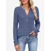 imageANRABESS Womens Henley Shirts Long Sleeve Tunic Tops 2025 Fall Fashion Outfits Ribbed Knit Sweaters Ladies Casual ClothesDark Blue
