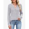 imageANRABESS Womens Henley Shirts Long Sleeve Tunic Tops 2025 Fall Fashion Outfits Ribbed Knit Sweaters Ladies Casual ClothesGrey