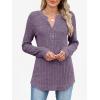 imageANRABESS Womens Henley Shirts Long Sleeve Tunic Tops 2025 Fall Fashion Outfits Ribbed Knit Sweaters Ladies Casual ClothesPurple