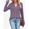 imageANRABESS Womens Henley Shirts Long Sleeve Tunic Tops 2025 Fall Fashion Outfits Ribbed Knit Sweaters Ladies Casual ClothesPurple