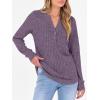imageANRABESS Womens Henley Shirts Long Sleeve Tunic Tops 2025 Fall Fashion Outfits Ribbed Knit Sweaters Ladies Casual ClothesPurple