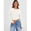 imageANRABESS Womens Long Sleeve Shirts Crew Neck Fitted Knit Casual TShirt Going Out Tops Basic Tees Fall Fashion Outfits 2025Beige