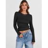 imageANRABESS Womens Long Sleeve Shirts Crew Neck Fitted Knit Casual TShirt Going Out Tops Basic Tees Fall Fashion Outfits 2025Black