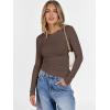imageANRABESS Womens Long Sleeve Shirts Crew Neck Fitted Knit Casual TShirt Going Out Tops Basic Tees Fall Fashion Outfits 2025Coffee Brown
