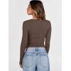 imageANRABESS Womens Long Sleeve Shirts Crew Neck Fitted Knit Casual TShirt Going Out Tops Basic Tees Fall Fashion Outfits 2025Coffee Brown