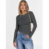imageANRABESS Womens Long Sleeve Shirts Crew Neck Fitted Knit Casual TShirt Going Out Tops Basic Tees Fall Fashion Outfits 2025Deep Grey