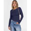 imageANRABESS Womens Long Sleeve Shirts Crew Neck Fitted Knit Casual TShirt Going Out Tops Basic Tees Fall Fashion Outfits 2025Navy Blue