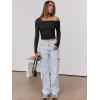 imageANRABESS Womens One Off Shoulder Shirts Long Sleeve Slim Fitted Going Out Crop Tops 2025 Fall Outfits Y2K ClothesBlack