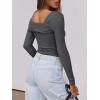 imageANRABESS Womens One Off Shoulder Shirts Long Sleeve Slim Fitted Going Out Crop Tops 2025 Fall Outfits Y2K ClothesDeep Grey