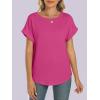 imageANRABESS Womens Oversized Short Sleeve T ShirtsHot Pink