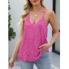 imageANRABESS Womens Sequin Tank Tops Sparkle Glitter Shirts Sexy Party Shimmer Camisole Sleeveless V Neck Summer Going Out VestHot Pink