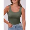 imageANRABESS Womens Sleeveless Scoop Neck Tank Top Ribbed Fitted Summer Basic Slim Cute Tops 2026Army Green