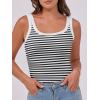 imageANRABESS Womens Sleeveless Scoop Neck Tank Top Ribbed Fitted Summer Basic Slim Cute Tops 2026Black White
