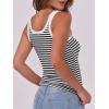 imageANRABESS Womens Sleeveless Scoop Neck Tank Top Ribbed Fitted Summer Basic Slim Cute Tops 2026Black White