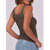 imageANRABESS Womens Sleeveless Scoop Neck Tank Top Ribbed Fitted Summer Basic Slim Cute Tops 2026Brown