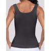 imageANRABESS Womens Sleeveless Scoop Neck Tank Top Ribbed Fitted Summer Basic Slim Cute Tops 2026Charcoal