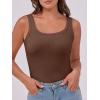 imageANRABESS Womens Sleeveless Scoop Neck Tank Top Ribbed Fitted Summer Basic Slim Cute Tops 2026Coffee Brown