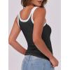 imageANRABESS Womens Sleeveless Scoop Neck Tank Top Ribbed Fitted Summer Basic Slim Cute Tops 2026Color Block Black