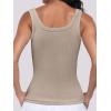 imageANRABESS Womens Sleeveless Scoop Neck Tank Top Ribbed Fitted Summer Basic Slim Cute Tops 2026Khaki