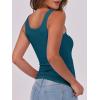 imageANRABESS Womens Sleeveless Scoop Neck Tank Top Ribbed Fitted Summer Basic Slim Cute Tops 2026Lake Blue