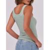 imageANRABESS Womens Sleeveless Scoop Neck Tank Top Ribbed Fitted Summer Basic Slim Cute Tops 2026Light Green