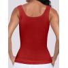 imageANRABESS Womens Sleeveless Scoop Neck Tank Top Ribbed Fitted Summer Basic Slim Cute Tops 2026Red