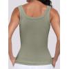 imageANRABESS Womens Sleeveless Scoop Neck Tank Top Ribbed Fitted Summer Basic Slim Cute Tops 2026Sage Green