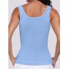 imageANRABESS Womens Sleeveless Scoop Neck Tank Top Ribbed Fitted Summer Basic Slim Cute Tops 2026Sky Blue