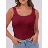 imageANRABESS Womens Sleeveless Scoop Neck Tank Top Ribbed Fitted Summer Basic Slim Cute Tops 2026Wine Red