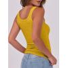 imageANRABESS Womens Sleeveless Scoop Neck Tank Top Ribbed Fitted Summer Basic Slim Cute Tops 2026Yellow