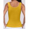 imageANRABESS Womens Sleeveless Scoop Neck Tank Top Ribbed Fitted Summer Basic Slim Cute Tops 2026Yellow