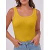 imageANRABESS Womens Sleeveless Scoop Neck Tank Top Ribbed Fitted Summer Basic Slim Cute Tops 2026Yellow
