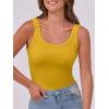 imageANRABESS Womens Sleeveless Scoop Neck Tank Top Ribbed Fitted Summer Basic Slim Cute Tops 2026Yellow