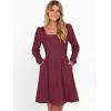 imageANRABESS Womens Square Neck Long Sleeve Fall Dress Casual Ribbed Knit Soft 2026 Trendy Short Sweater Dresses with PocketsBurgundy