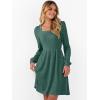 imageANRABESS Womens Square Neck Long Sleeve Fall Dress Casual Ribbed Knit Soft 2026 Trendy Short Sweater Dresses with PocketsGreen