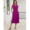 imageANRABESS Womens Summer Casual Midi Dress Sleeveless Crewneck Loose Split WrinkleFree Beach Travel Vacation Long SundressPurple Red