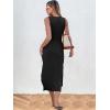 imageANRABESS Womens Summer Casual Sleeveless T Shirt Midi Dress Slim Fit Tie Waist Split Tank Long Dresses 2026 Vacation SundressBlack