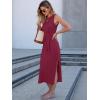imageANRABESS Womens Summer Casual Sleeveless T Shirt Midi Dress Slim Fit Tie Waist Split Tank Long Dresses 2026 Vacation SundressBurgundy