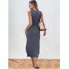 imageANRABESS Womens Summer Casual Sleeveless T Shirt Midi Dress Slim Fit Tie Waist Split Tank Long Dresses 2026 Vacation SundressDeep Gray