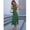 imageANRABESS Womens Summer Casual Sleeveless T Shirt Midi Dress Slim Fit Tie Waist Split Tank Long Dresses 2026 Vacation SundressDeep Green