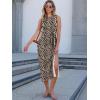imageANRABESS Womens Summer Casual Sleeveless T Shirt Midi Dress Slim Fit Tie Waist Split Tank Long Dresses 2026 Vacation SundressLeopard Print