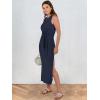 imageANRABESS Womens Summer Casual Sleeveless T Shirt Midi Dress Slim Fit Tie Waist Split Tank Long Dresses 2026 Vacation SundressNavy Blue