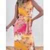 imageANRABESS Womens Summer Casual Sleeveless T Shirt Midi Dress Slim Fit Tie Waist Split Tank Long Dresses 2026 Vacation SundressPink Yellow Floral