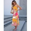 imageANRABESS Womens Summer Casual Sleeveless T Shirt Midi Dress Slim Fit Tie Waist Split Tank Long Dresses 2026 Vacation SundressPink Yellow Floral