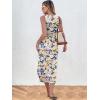 imageANRABESS Womens Summer Casual Sleeveless T Shirt Midi Dress Slim Fit Tie Waist Split Tank Long Dresses 2026 Vacation SundressPrint Blue Floral